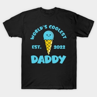 World's Coolest Daddy Est. 2022 Kawaii Ice Cream T-Shirt